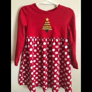 JK  Khaki Cotton Polka Dot Christmas Dress